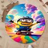 Hot Sale Minions Round Rug Cute Cartoon Theme Circular Floor Mat For Kids Boys Bedroom Dorm Playroom Home Decoration