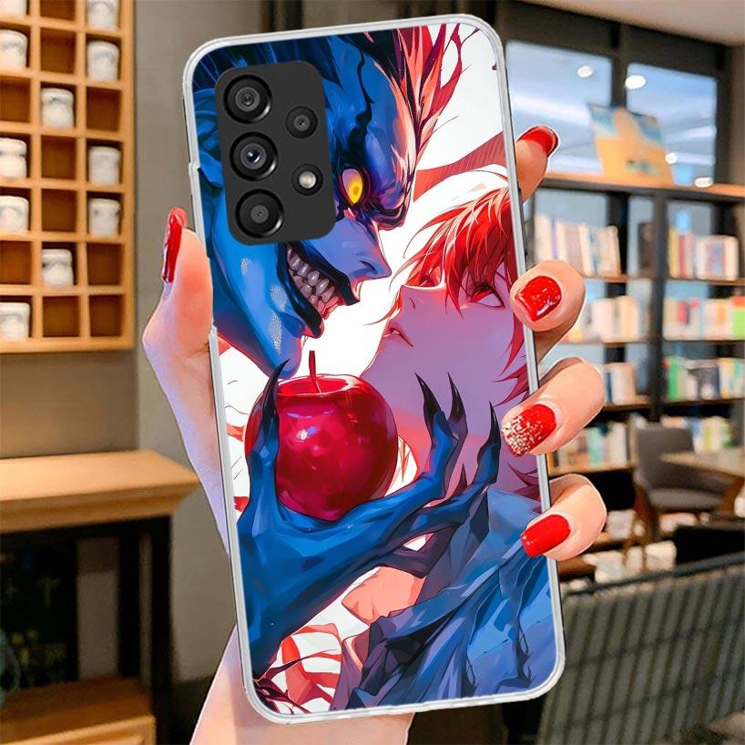 N-Note D-Death Yagami Light Phone Case For Samsung Galaxy A12 A22 A32 A52 A72 A02S Phone Case Note 20 Ultra 10 S10 Plus A51 A71
