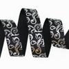 (10 Yards/lot) 25mm White Hot Stamping Silver Foil Grosgrain Ribbon Gift Wedding Ribbons Wholesale