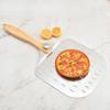 Set de spatule pentru pizza cu mâner din lemn, spatule metalice, instrument de transfer pentru corp, ușor de îndepărtat acasă