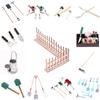 1/12 Dollhouse Miniature Simulation Hoe Farm Axe Spade Shovel Hoe Rake Watering Pot Hammer Farm Gardening Tools Accessories Set