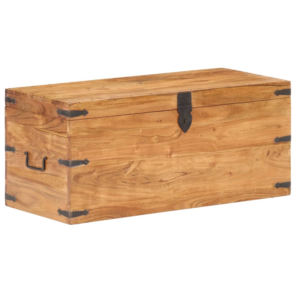 Storage Chest 90 x 40 x 40 cm Solid Acacia Wood