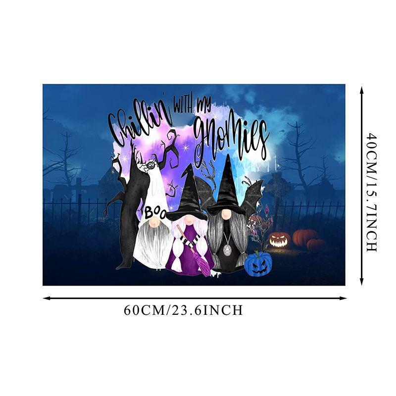 2pcs Halloween Foot Mats Ethnic Festival Decorative Floor Mats Easy To Take Care of Door Mats