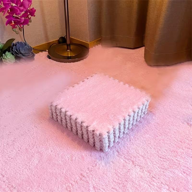4-20 Piece Plush Baby Interlocking Floor Mats Thickened Warm Non-slip Suitable for Bedrooms Living Rooms and Kitchens