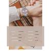 CURREN NEW Luxury Stainless Steel Wristwatches for Ladies Romantic Rose Pink with Rhinestones Roman Numeral Dial