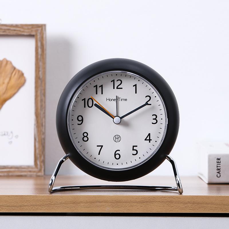 Nordic Style Simple Silent Small Alarm Clock Creative Bedroom Clock Student Luminous Bedside Clock Watch