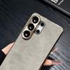 Plating Sheepskin Phone Case For Samsung Galaxy S26 S25 S24 S23 S22 Ultra Plus Fur Lambskin Leather Metal Lens Shockproof Cover