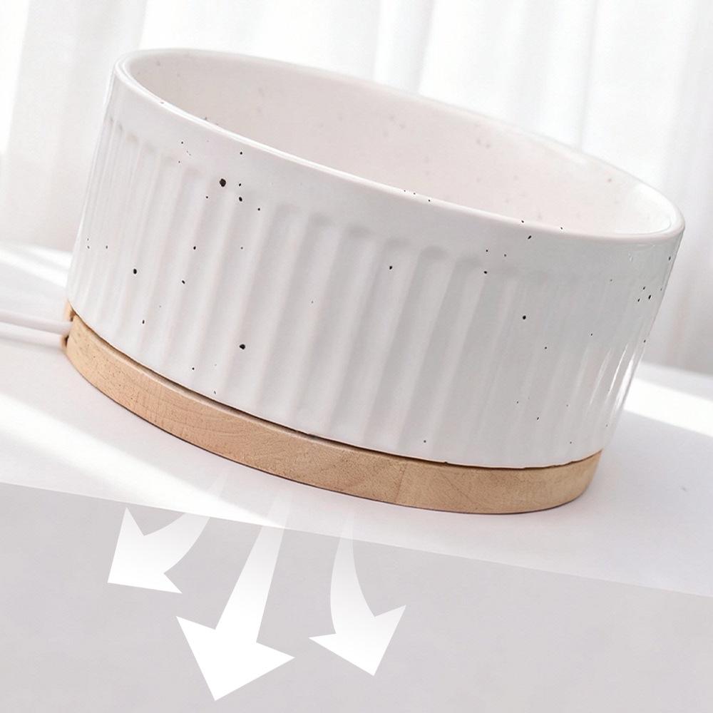 Heated Ceramic Pet Water & Yogurt Bowl for Cats & Dogs
