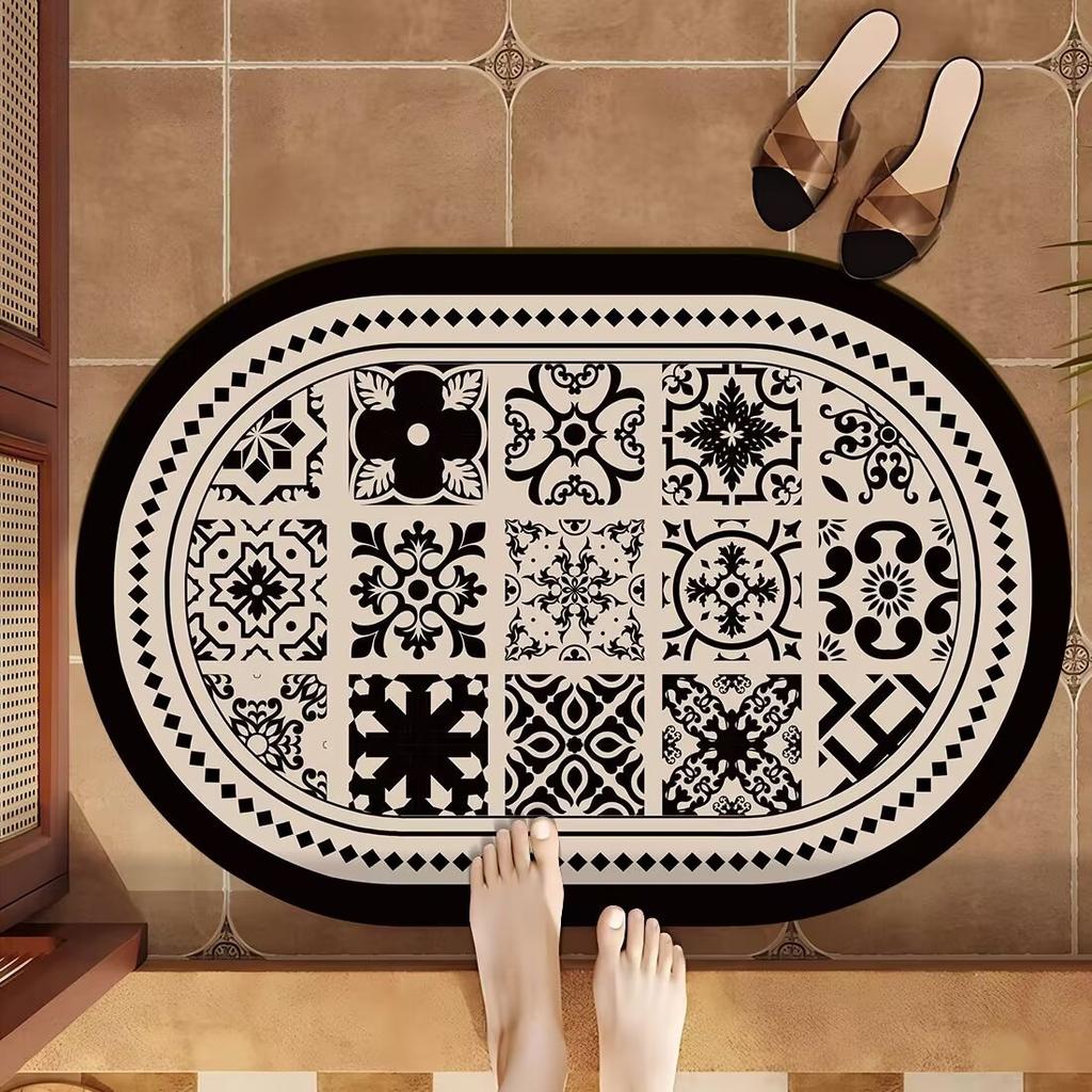 Bathroom Carpet Absorbent Floor Mat Anti Slip Floor Mat Entrance Dirt Resistant Mat