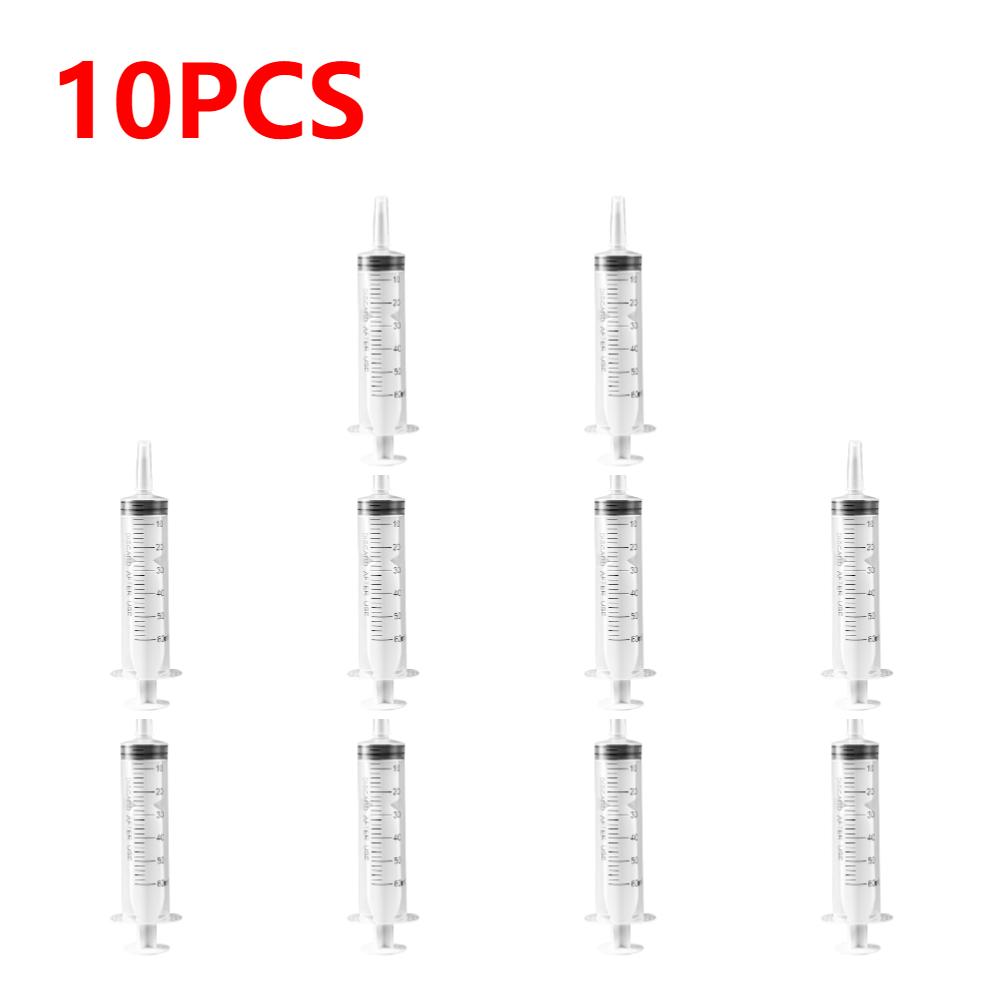 1-10PCS 60ML Capacity Syringe Reusable Pump Measuring With Tube Feeding Ink Pumping Oil Feeding Enema Glue Filling Puppy Accesso