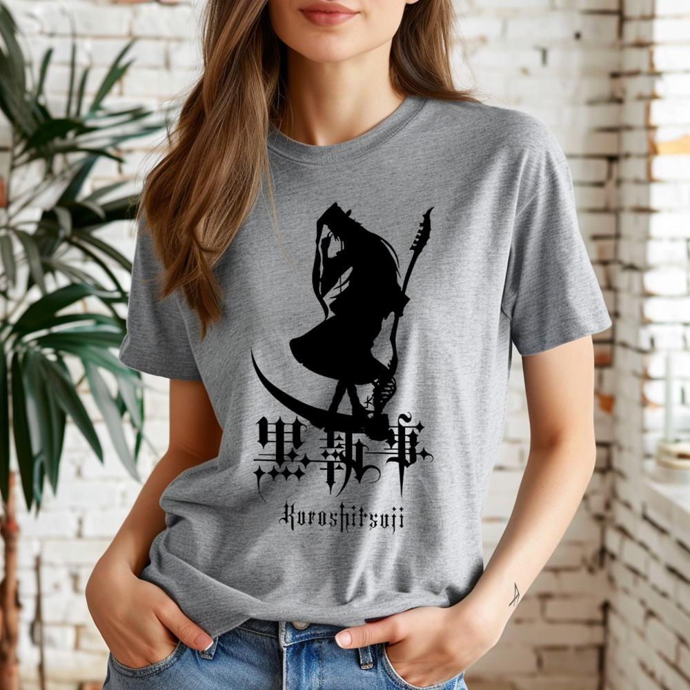 Black Butler shirt women Psychedelic women Graphic Retro korean clothes University t-shirt Retro harajuku Y2k 2000s Grunge