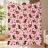 Merry Christmas Blanket Christmas Tree Gingerbread Man Red Flannel Blanket for New Year Christmas Gift for Family Nana Mon Dad