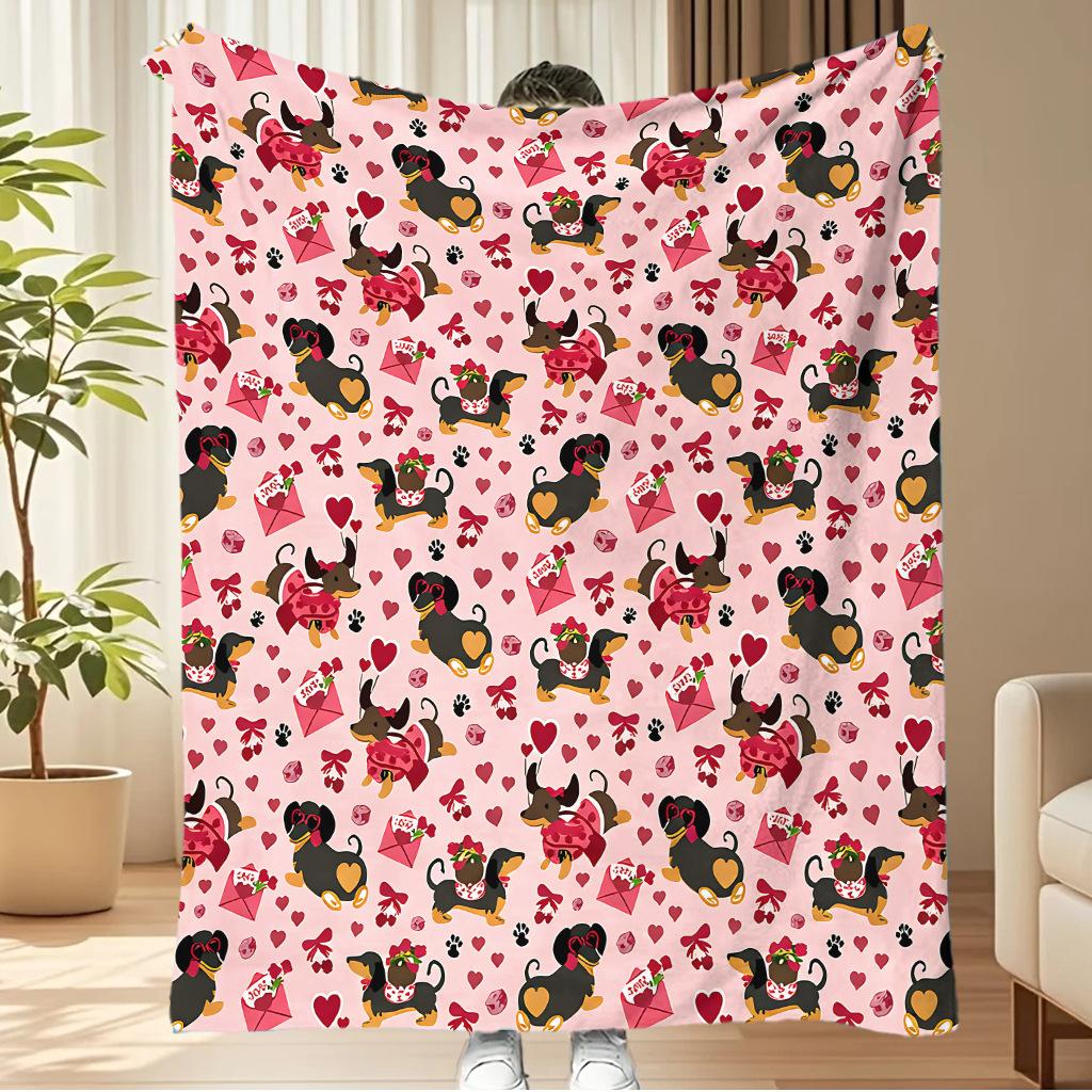 Merry Christmas Blanket Christmas Tree Gingerbread Man Red Flannel Blanket for New Year Christmas Gift for Family Nana Mon Dad