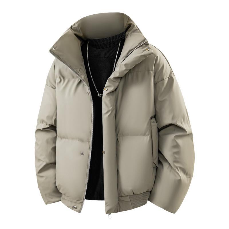 Couple Style Cotton Coat Men's Winter Youth Thickened Bread Coat Stand Collar Thickened Cotton Coat Coat Cotton Jacket