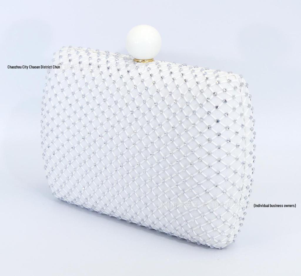 Kvinnors flerfärgade strass-clutch: Elegant Kvällsväska för Cheongsam och Klänning