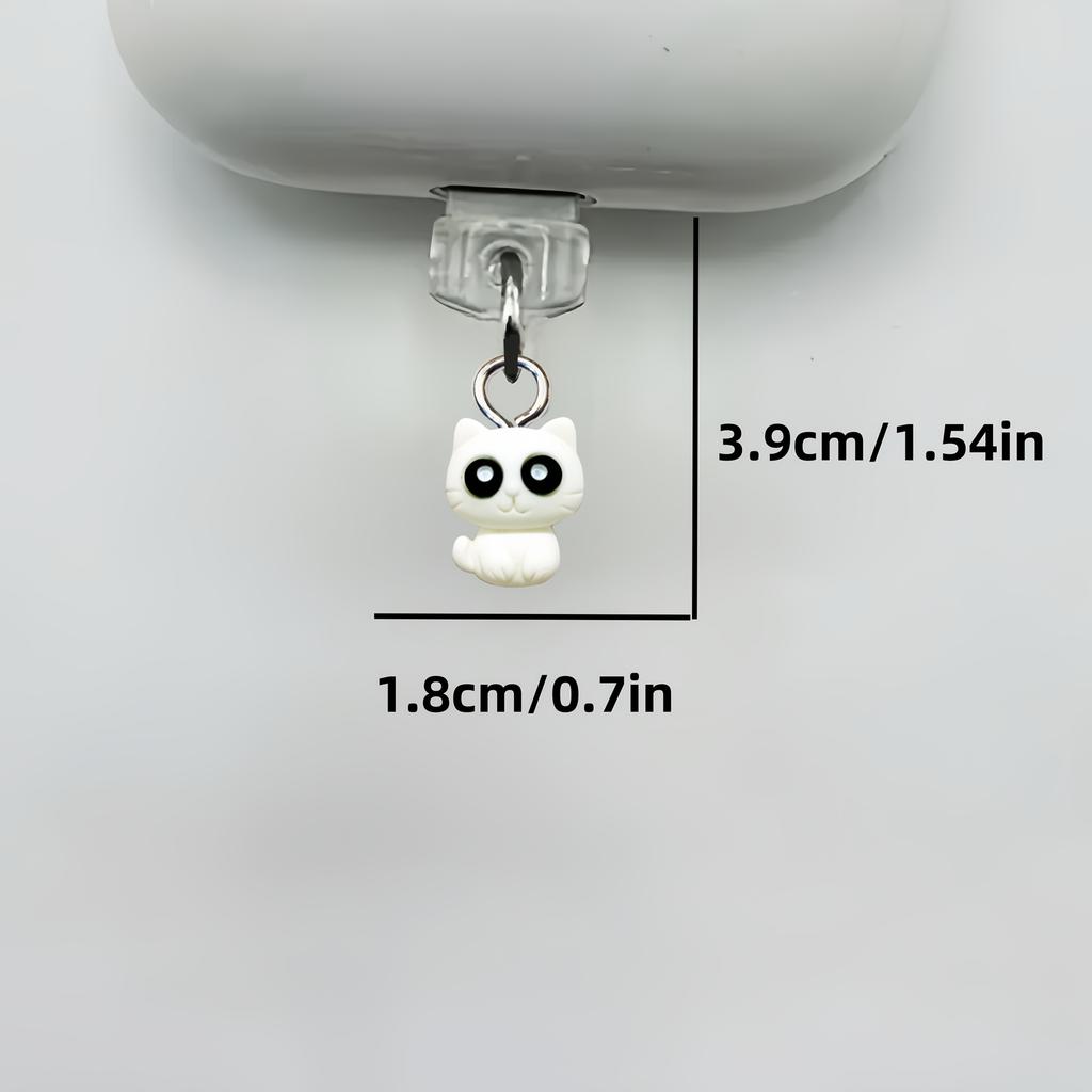 A Cute Little Cat Phone Dust Plug, Handmade, Exquisite And Compact, Protects The Charging Port. Adds Decorative Dust Protection