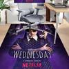 1pc Wednesday Addams Returns Carpet for Playroom Bedroom Living Room Sofa Home Decor,kids Game Area Rug Non-slip Floor Mat Y82684