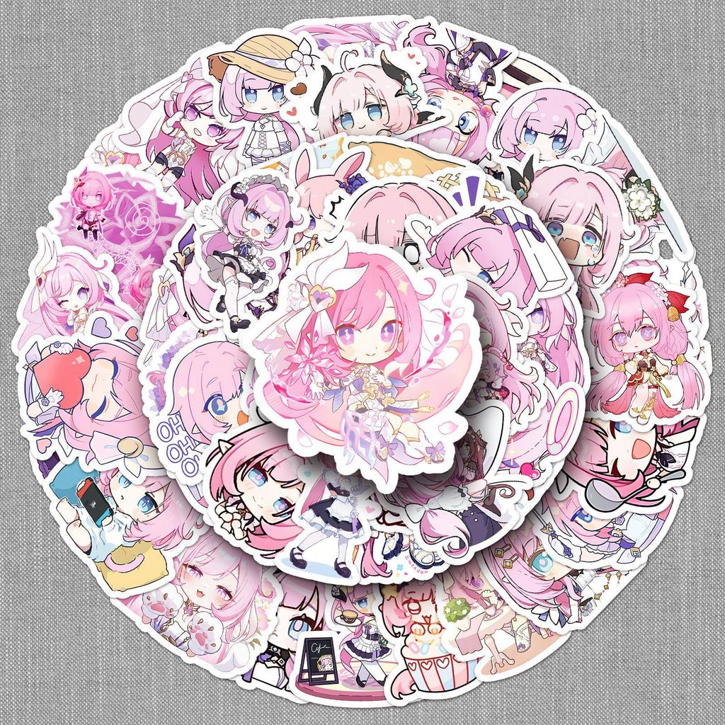 Elysia Cartoon Stickers: 50PCS Cute Honkai Impact 3 Decor for Phone, Tablet & Computer