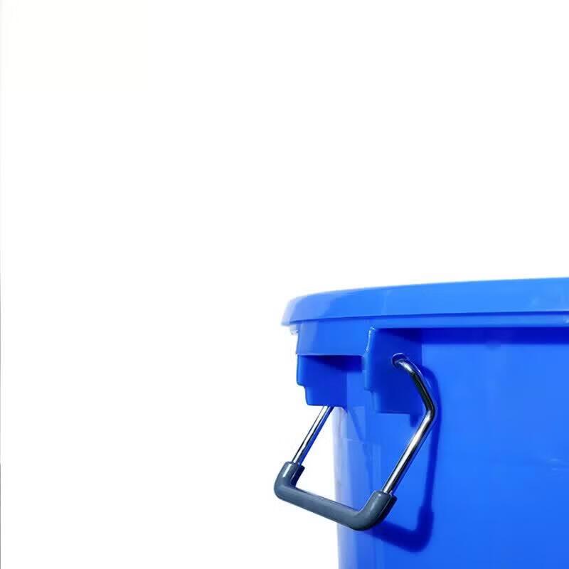 100L White Thickened Plastic Storage Bucket with Lid