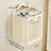 Large Capaci Folding Bathroom Laundry Basket Non Perforated Wall-mounted Clothe Storage Baskets Bathroom Dirty Clothe Organizer
