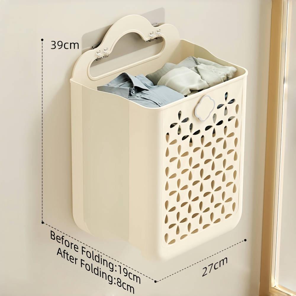 

Large Capaci Folding Bathroom Laundry Basket Non perforated Wall-mounted Clothe Storage Baskets Bathroom Dirty Clothe Organizer