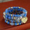 4pcs/set Heart Rice Beads Chain Bracelet Crystal Beads Bohemian Vintage Bracelets  DIY Jewelry