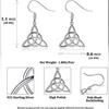 YILUOCD Sterling Keltische Knoten Ohrringe Triquetra Dreifaltigkeitsknoten Dreieck Hängeohrringe Viel Glück Irischer Schmuck für Frauen