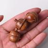 Wood Hollow Carved Aromatherapy Bottle Mini Vase Pagoda Car Hanging Decoration Fragrance Diffuser Bottle Sealed Jar Pendant