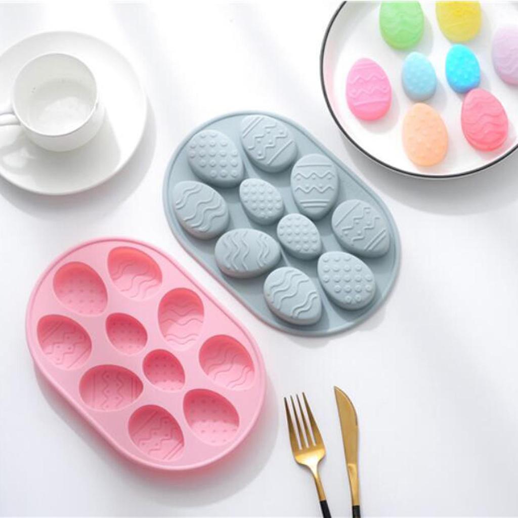 10 Holes Silicone Mold Chocolate Molds Soap Mould Birthday Cake Blue