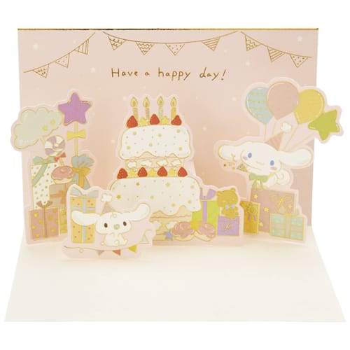 Sanrio Message Card Cinnamoroll Cake and Party Greeting Card Lze poslat do zámoří BD140-3 SANRIO 733881