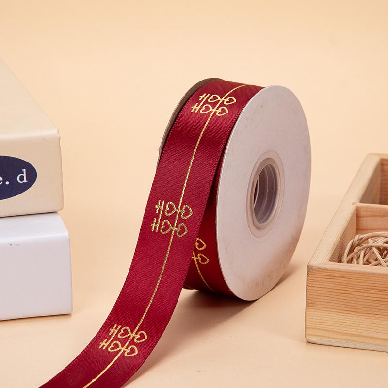 Red Festive Satin Ribbon for Wedding and Gift Decoration