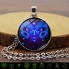 Luminous Twelve Constellations Time Retro Jewelry Student Couple Birthday Gift Pendant Necklace