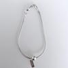 Melliv Silver Ball Point Square Tag Snake Chain Bracelet_mvb08