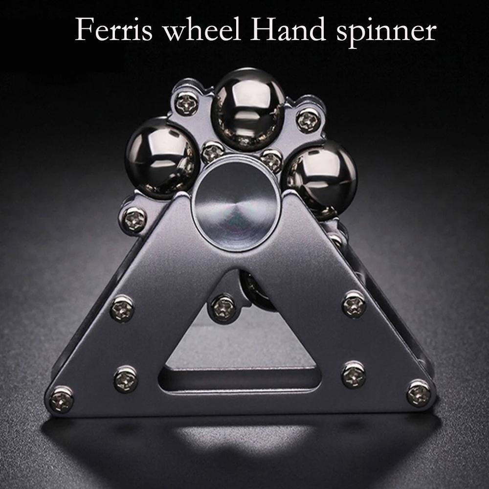 Topmix Blue Double Pendulum Fidget Spinner Foldable Metal Antistress Hand Spinner Adult Toys Gyroscope Stress Reliever Toy For Kids Gift