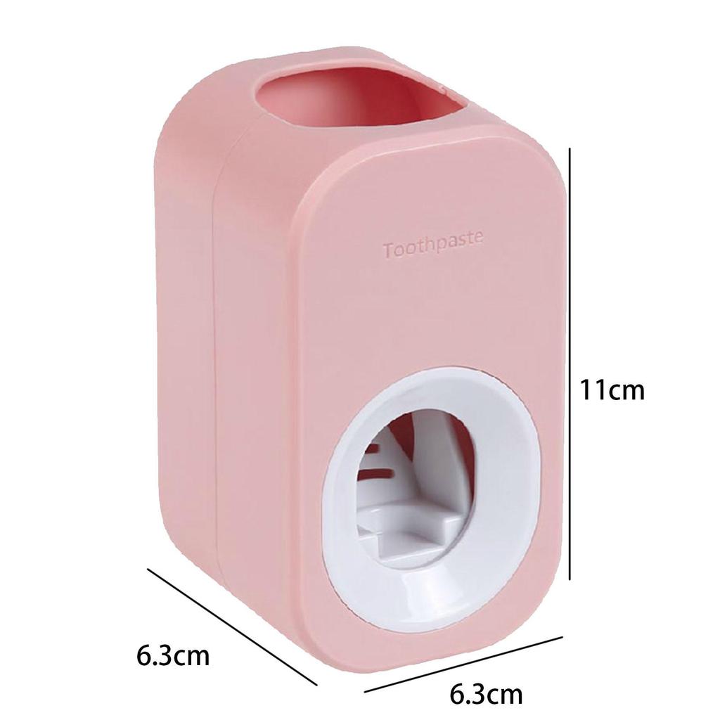 Automatic Toothpaste Dispenser Toothbrush Holder Wall Mounted for Bathroom Kids Adults Household