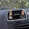2pcs Car Fragrance Empty Glass Bottle Cute Freshener Bottle Perfume Clip Air Vent Outlet Aromatherapy Essential Oils Diffuser