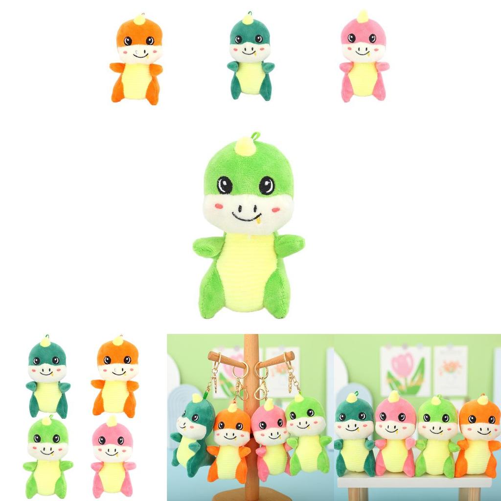 Cute Tiny Dinosaur Baby Plush Keychain Super Soft Crystal Velvet Stuffed