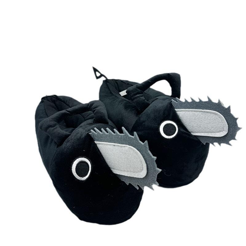 Pochita Chainsaw Man Winter Rutschfeste Baumwollpantoffeln für Erwachsene