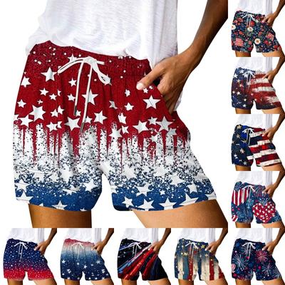 Women's Casual  Summer Elastic Beach Shorts  Print Casual Shorts