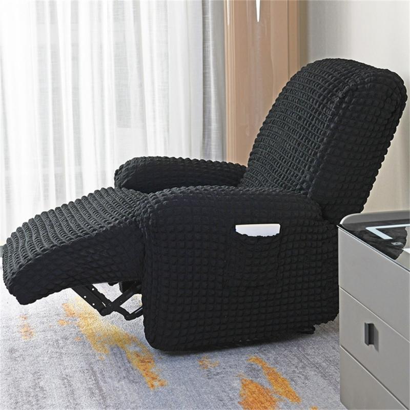Elegant Elastic Bubble Grid Tub Single Armchair Cover with Armrests, Soft and Comfortable Single Seats Sofa Cover for Relaxation