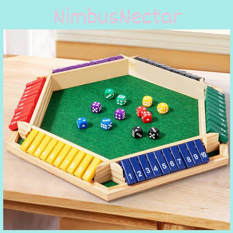 Wooden Family Board Game With Six Side Flip Panels For Kids And Adults