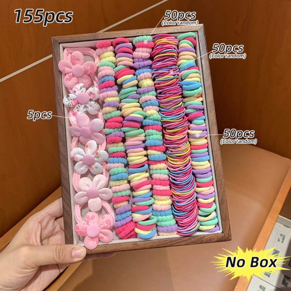 155/577Pcs Colorful Girls Hair Bands No Hurt Hair Hair Clips Kids Hair Accessories Girls Children