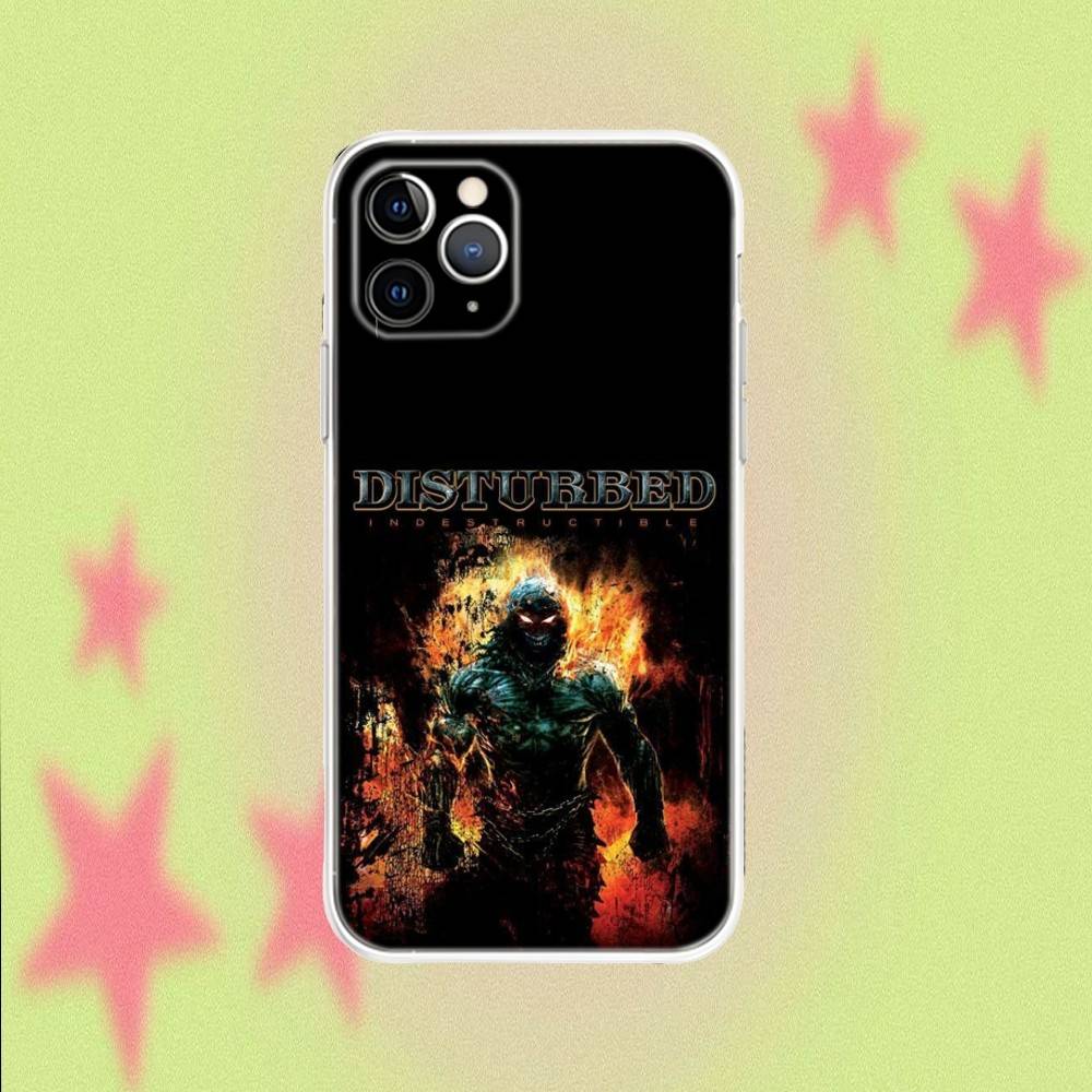 D-Disturbed The Sickness For iPhone 17,16,15,14,13,12,11,Air,X,XR,Pro,Max,Plus Transparent Clear Cover