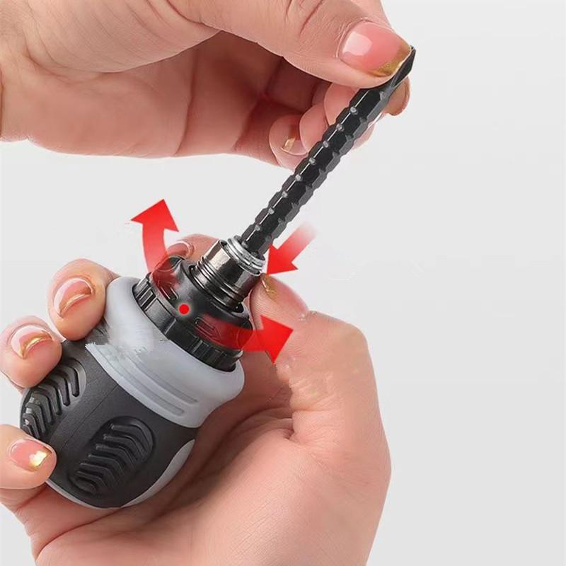 Ratchet Screwdriver Set Magnetic Handle Tool for Phillips/Slotted Screws Portable 18/26/34 in 1 Multi-Functional Repair Kit