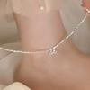 925 Silver Anklet with Charm for Women Elegant Jewelry Gift for Birthday Party Friends Accessories