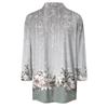 Women's Summer Fashion Casual  Print V-Neck Three Quarter Sleeve  Shirt Top