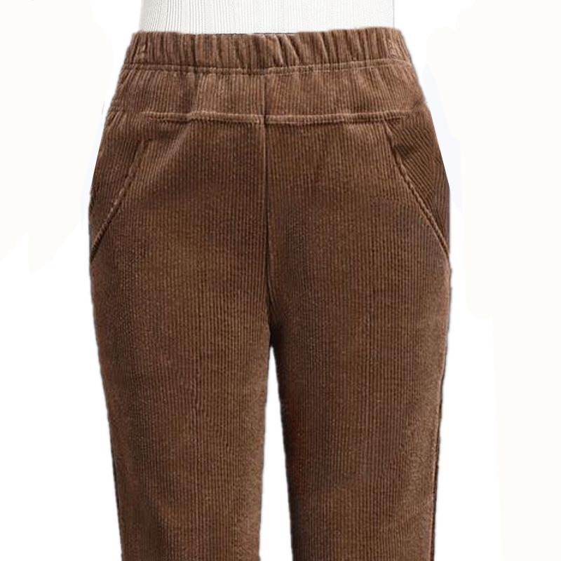 Pantaloni harem larghi in velluto autunnali e invernali, pantaloni da donna in velluto a coste, pantaloni casual spessi, pantaloni dritti per la mamma