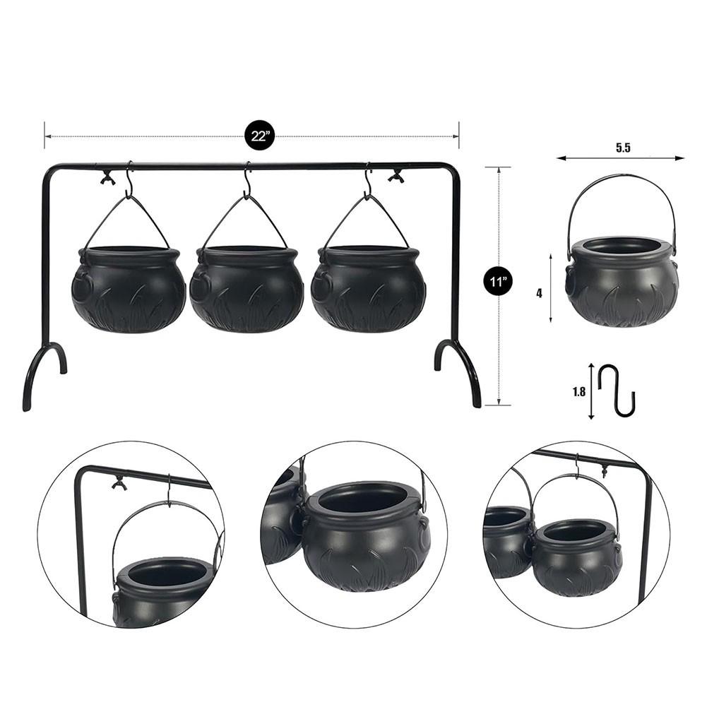 Creative Design Candy Bowls Halloween Cauldrons Witch Decor
