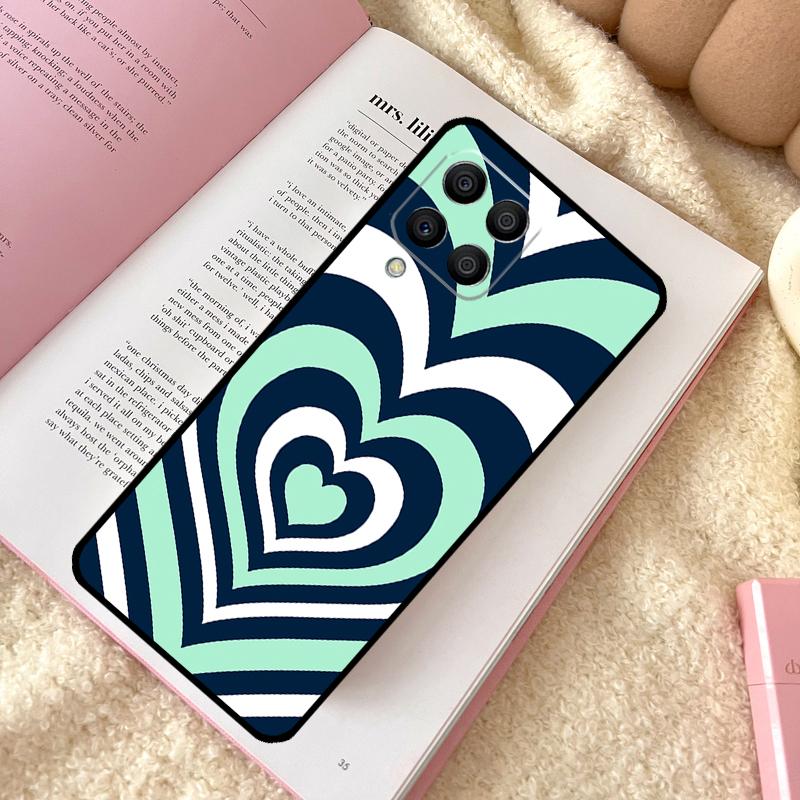 Latte Love Tunnel Brown Heart Case For Samsung Galaxy M12 M14 M11 M13 M15 M06 M16 M36 M56 M31 M53 M32 M52 M35 M55 M34 M54