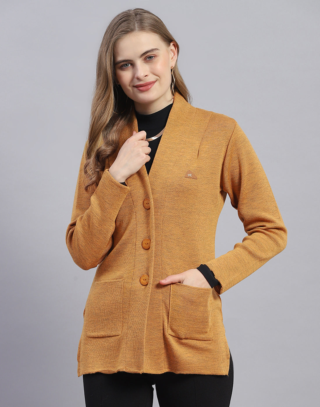 MONTE CARLO Dames Regular Fit Effen Vest S goud